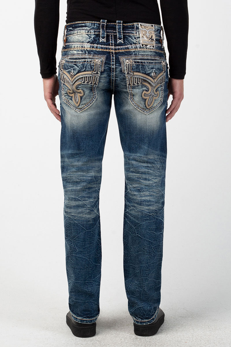 Tile Blue J202 Rock Revival Jeans Herren