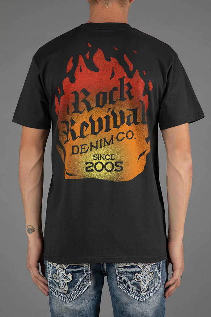 Rock Revival T-Shirt „Flame Logo“