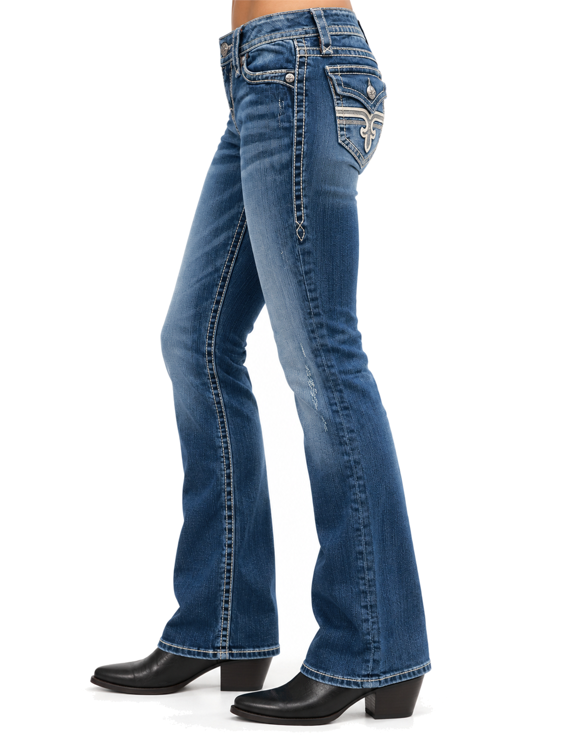 Rock Revival Tori T13 Damenjeans – Seitenansicht am Model