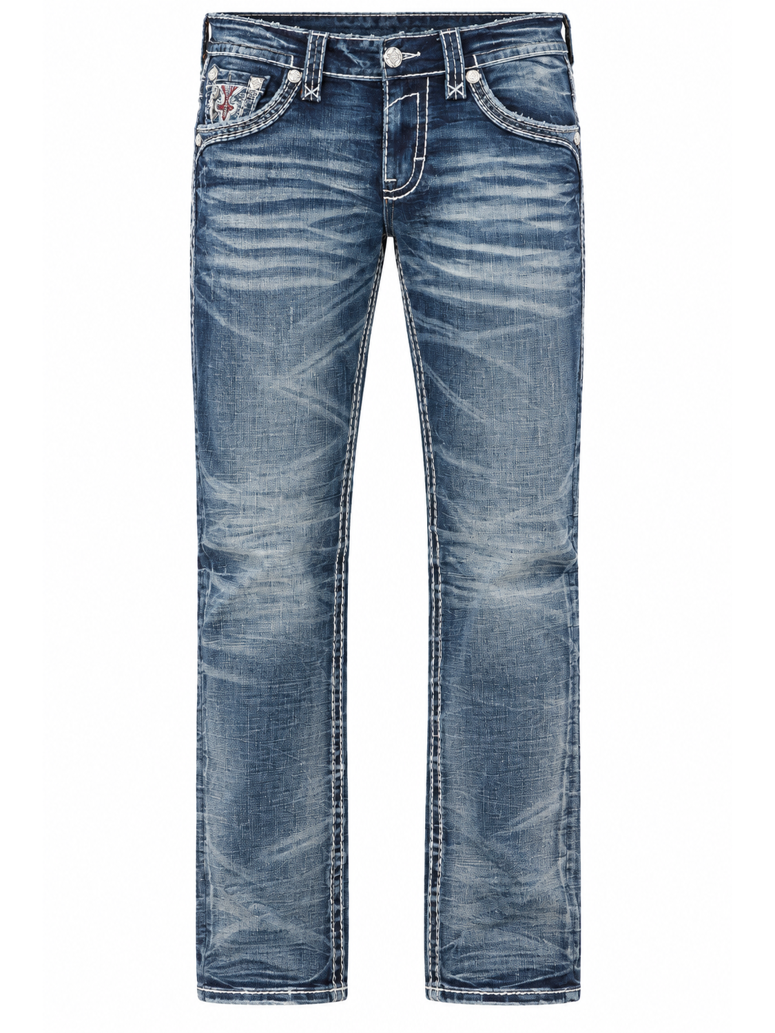 RP3942J201 Vorderansicht der Jeans ohne Model auf weißem Hintergrund