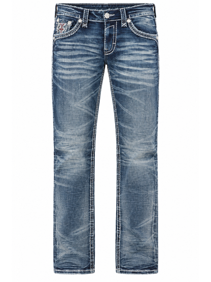 RP3942J201 Vorderansicht der Jeans ohne Model auf weißem Hintergrund