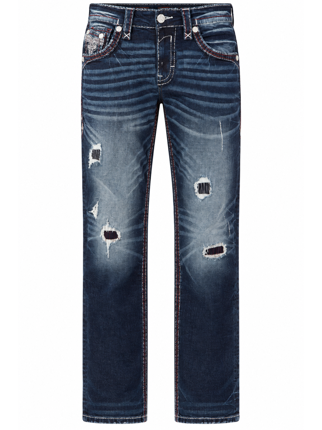 RP5520J200 Vorderansicht der Jeans ohne Model auf weißem Hintergrund