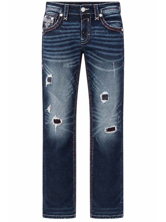 RP5520J200 Vorderansicht der Jeans ohne Model auf weißem Hintergrund