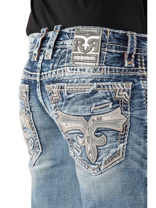 Jameel J202 Jeans – Detail der Gesäßtasche auf weißem Hintergrund