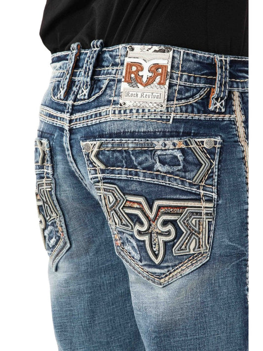 RP3918B206 Jeans Gesäßtasche im Detail auf weißem Hintergrund