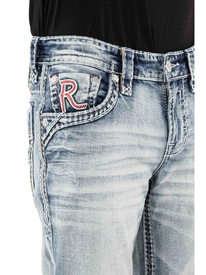 RP3923J200 Jeans Detail der Vordertasche auf weißem Hintergrund
