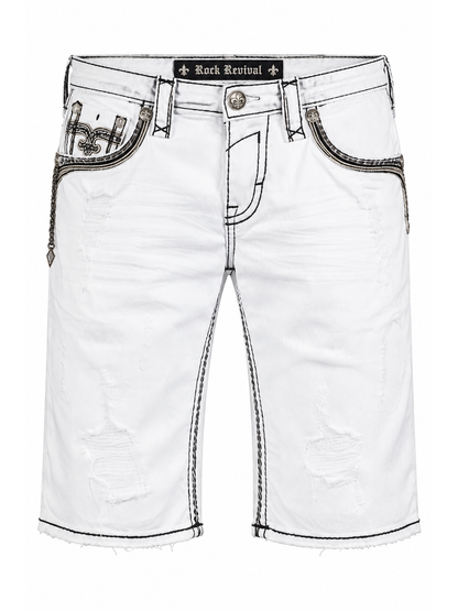 RP5630H200 – weiße Denim-Shorts frontal ohne Model