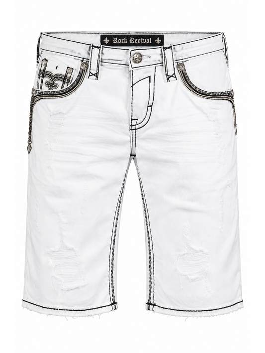 RP5630H200 – weiße Denim-Shorts frontal ohne Model